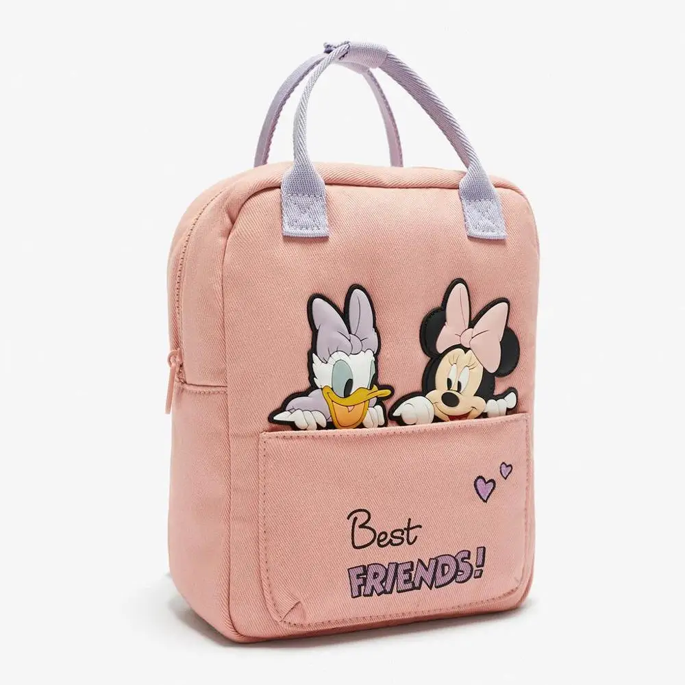 Disney-Bolso de Minnie Mouse para niños, mochila con patrón de dibujos animados para niños, mochila escolar para niños y niñas, nuevo