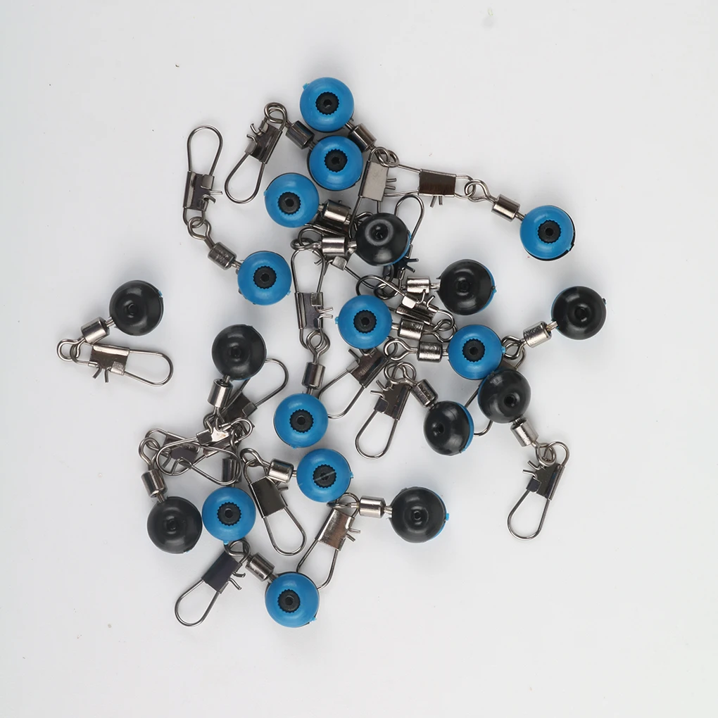 100pcs/50pcs/20Pcs/10pcs Blue Fishing Line to Hook Swivels Shank Clip Connector For Fishing