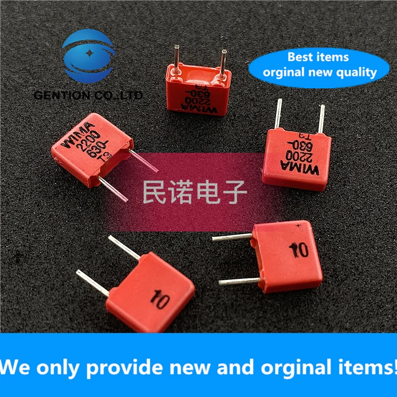 10pcs 100% New original WIMA Germany Weimar Capacitor MKP2 630V 0.0022UF 630V2200PF 222 Pitch 5mm