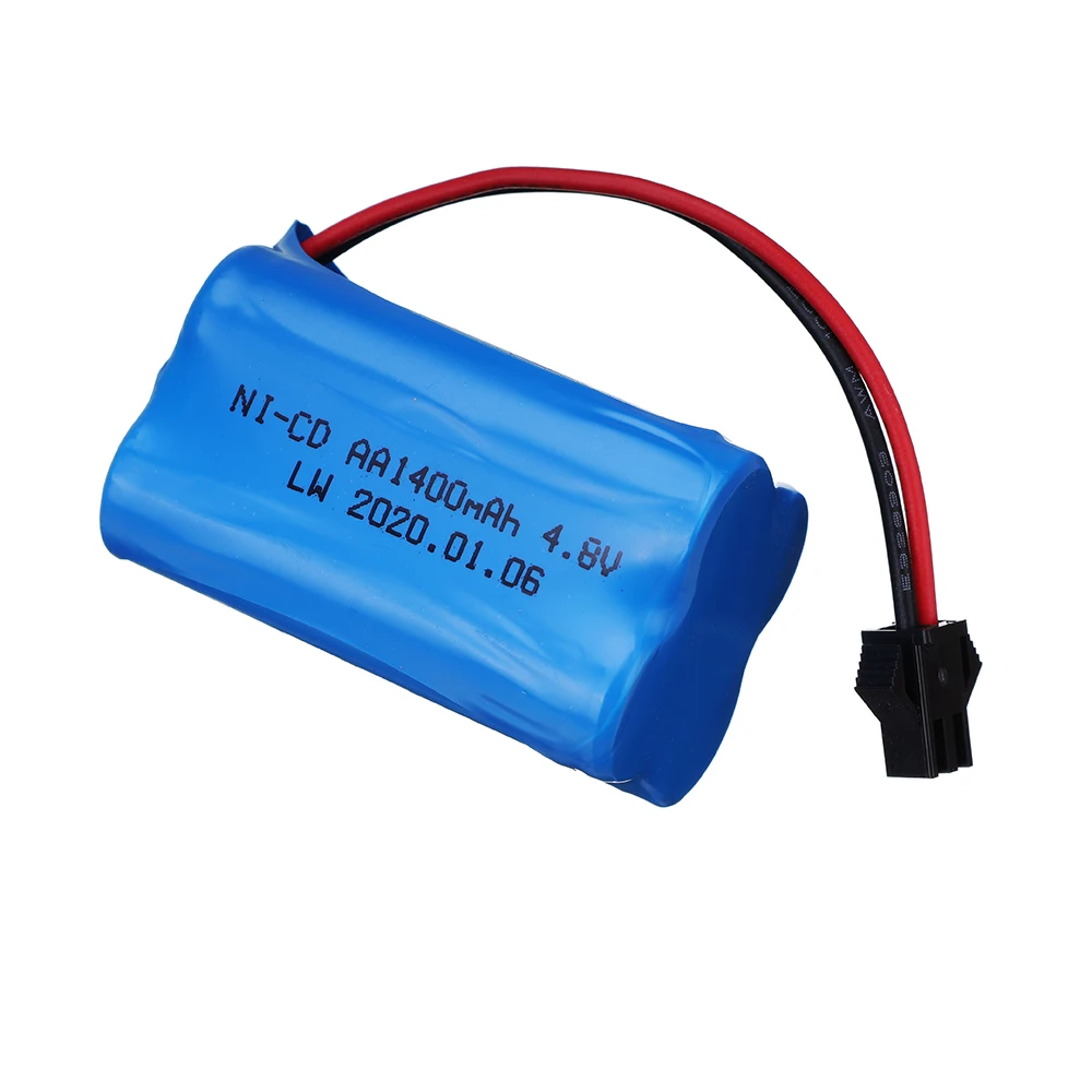 Bateria recarregável com carregador, 4.8v e 1400mah, conjunto para brinquedos rc, carros, tanques de robôs, armas, pilhas aa 4.8v