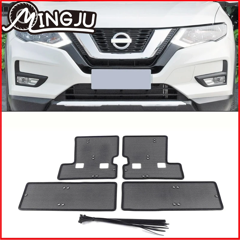 

Car Grille For Nissan X-Trail X Trail T32 Rogue 2017 2018 2019 2020 2021 Insert Net Insect Screening Mesh Cover Accessories