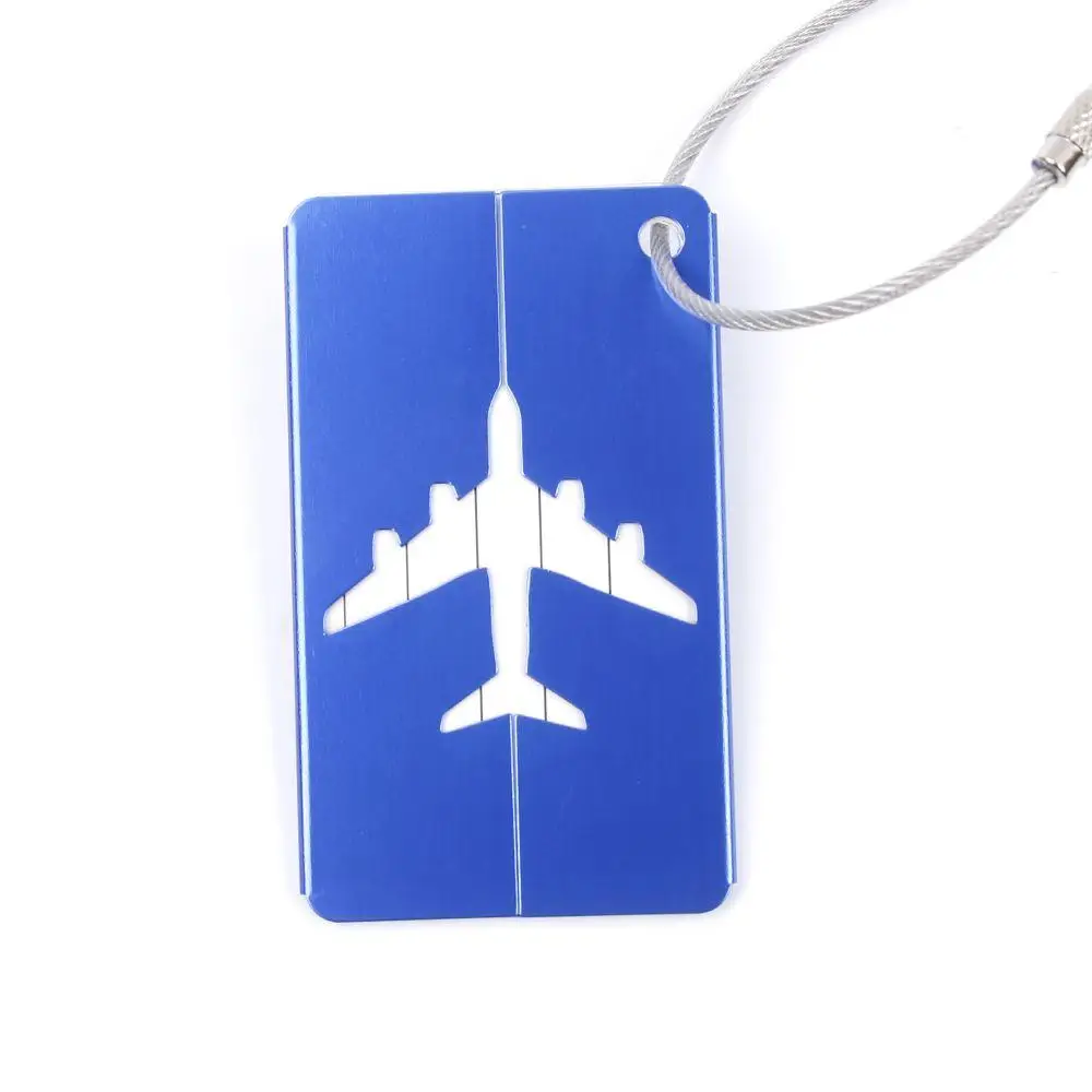 New Aluminium Travel Luggage Baggage Tag Suitcase Identity Address Name Labels ID Address Tags Bus Card