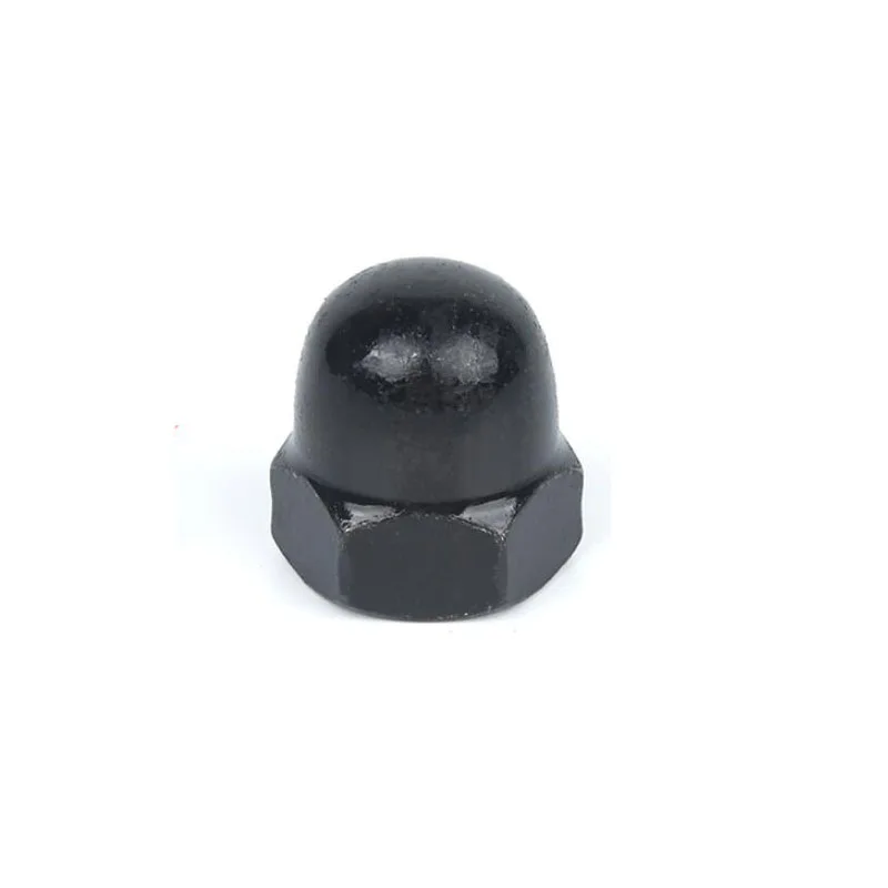 Acorn NUT M3 M4 M5 M6 M8 M10 M12 สีดำไนล่อนพลาสติก CAP NUTS ตกแต่ง Acorn NUT NL09 DIN1587 roHS คุณภาพสูง