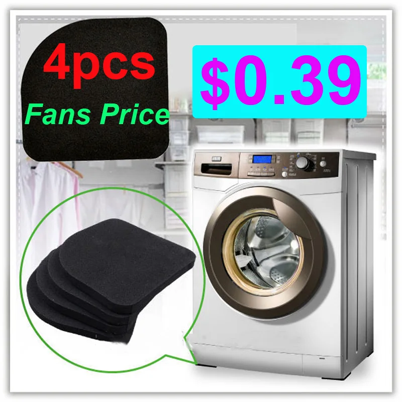 4pcs Washing Machine Feet Pads Anti Vibration Pads Non-Slip Mat Washing Machine Dampers Fridge Floor Stand Furniture Accessories