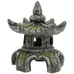 1Pc Dekorative Pavilion Aquarium Schmuck Garnelen Haus Decor Simulierte Pavilion Modell für Decor Fisch Garnelen