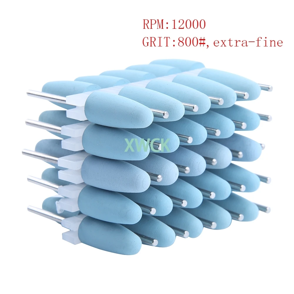 50pcs 2.35mm Dental silicone Polishers Resin Base Acrylic Polishing Burs dental polishing Equipment