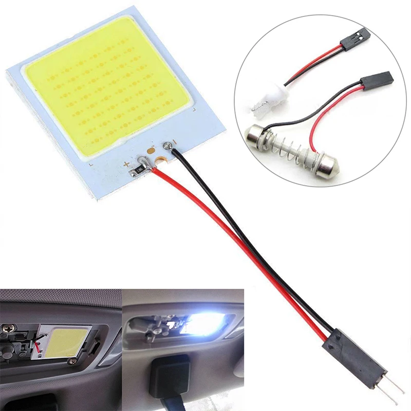 T10 12V DC 3W Car LED Light Auto LED House Lamp COB Lamp Double Tip 18 24 36 48 Lamp Led Roof Lamp Car Accessories