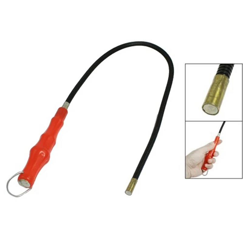 1PC Flexible Magnetic Claw Pick Up Tool  Long Reach Spring Grip Grabber FlexiblePicking Up Nut Bolt Extendable Rod 56cm