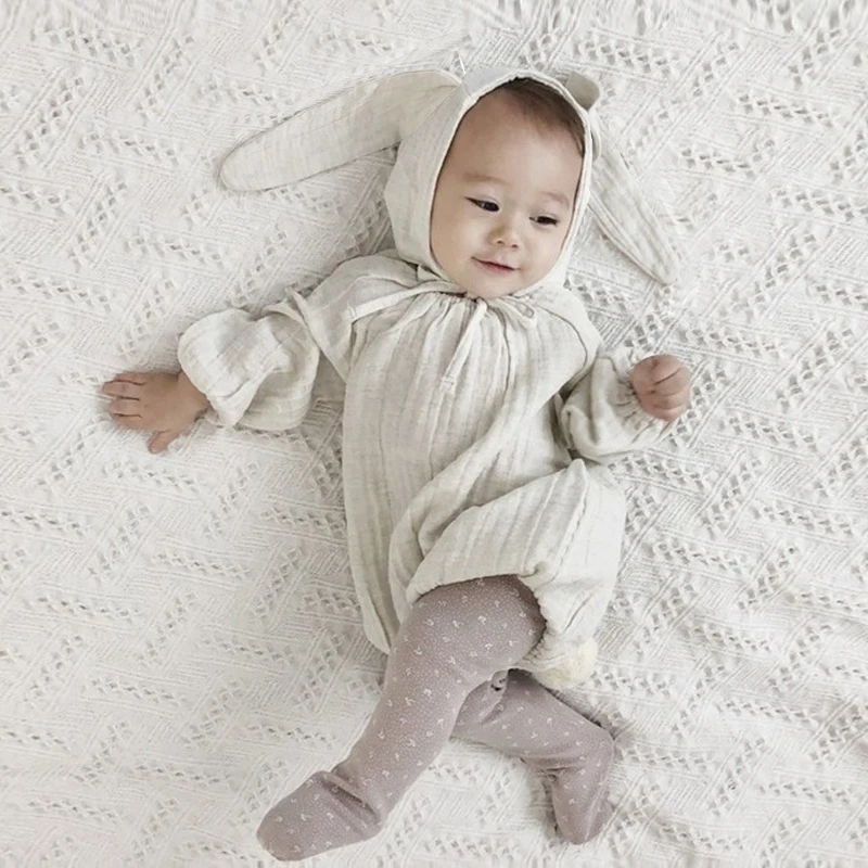 Newborn Baby Bodysuits Spring White Long Sleeve Infant Girl Boy Clothing Korean Design Cotton Baby Clothes Photography Costumes