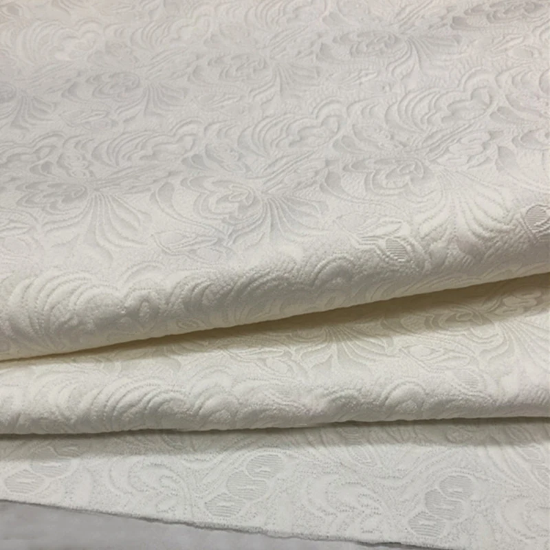 1 meter X 1.4 meter Butterfly Floral Embossed Material Thick Cotton Polyester Cloth Upholstery 3d Jacquard Fabric For Suit