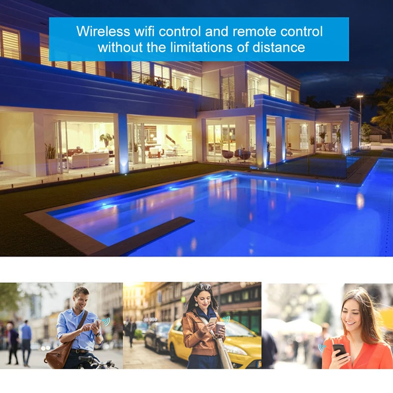 110-220V Intelligent WiFi Bulb Alexa Intelligent Voice Control 15W E27 B22 Screw Socket Bulb Family Lighting Bedroom Living Room