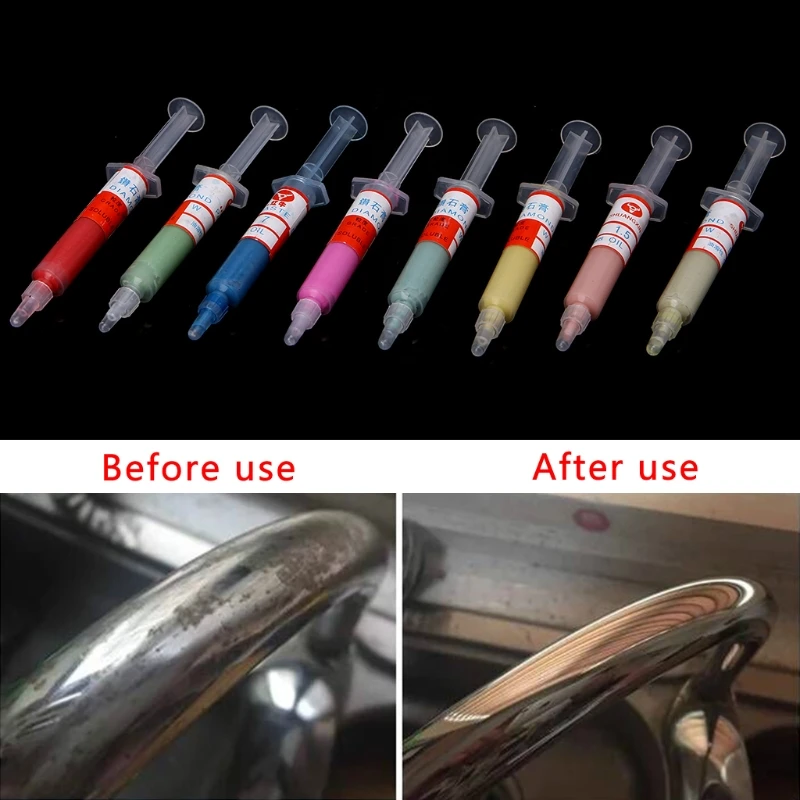 New 8 Pcs/set Diamond Polishing Lapping Pastes Compound Syringes Set 0.5-10 Micron Tools Random delivery