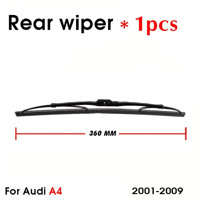 Car Wiper Blade Rear Back Window Windscreen Windshield Wipers Auto Accessories For AUDI A4 Hatchback 360mm 2001-2009