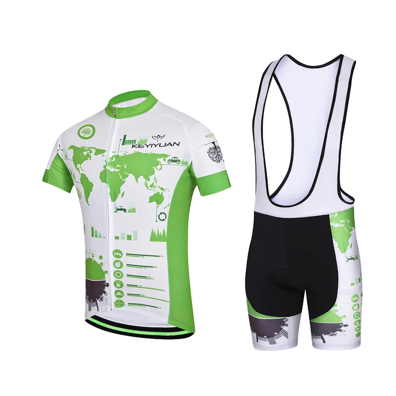 

KEYIYUAN Men Short Sleeve Bicycle Cycling Jersey Set 20D Gel Cushion MTB Clothing Bike Wear Suit Maillot Ropa Ciclismo