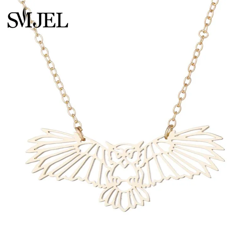 SMJEL Wild Dieren Ketting Roestvrij Staal Kolibrie Kettingen Leuke Eagle Phoenix Zwaluw Vogels Ketting Collares