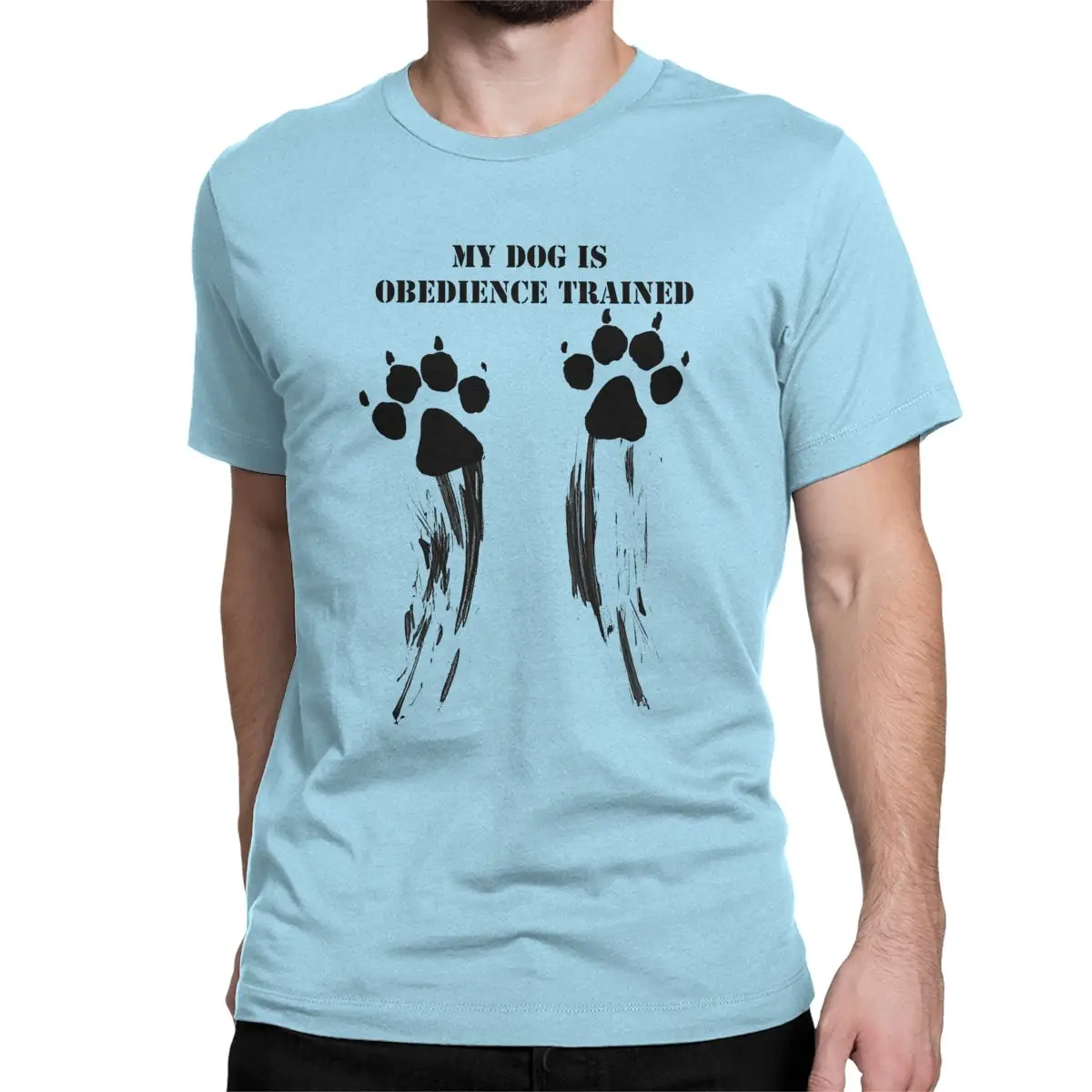 Vintage Dog Is Obedience Trained T-Shirt Men O Neck Pure Cotton T Shirt Malinois Belgian Short Sleeve Tees 4XL 5XL 6XL Tops