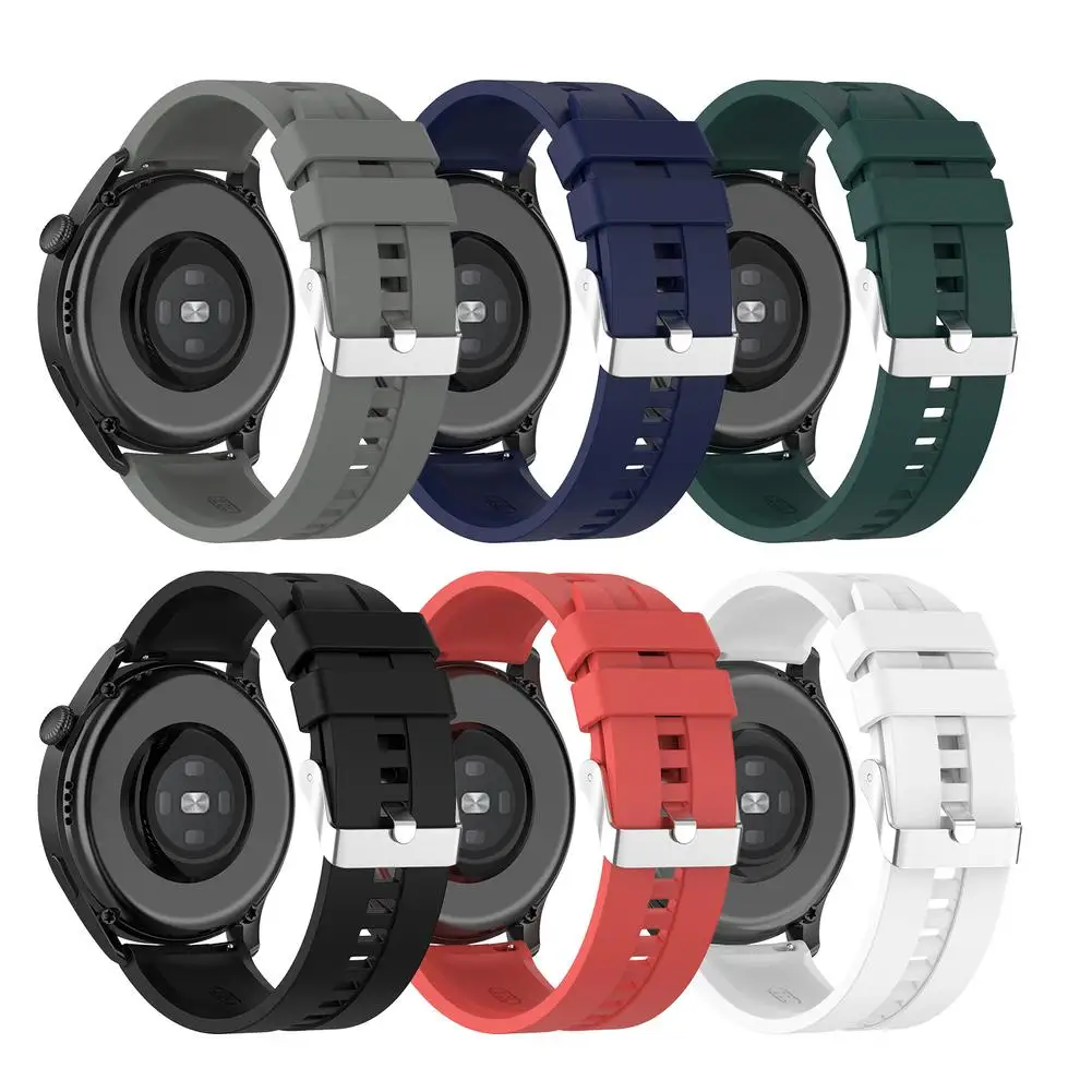 2021 22mm Watchband Strap For Huawei Watch 3/watch3 Pro Replacement Silicone Wrist Bracelet Adjustable Universal Watch Strap