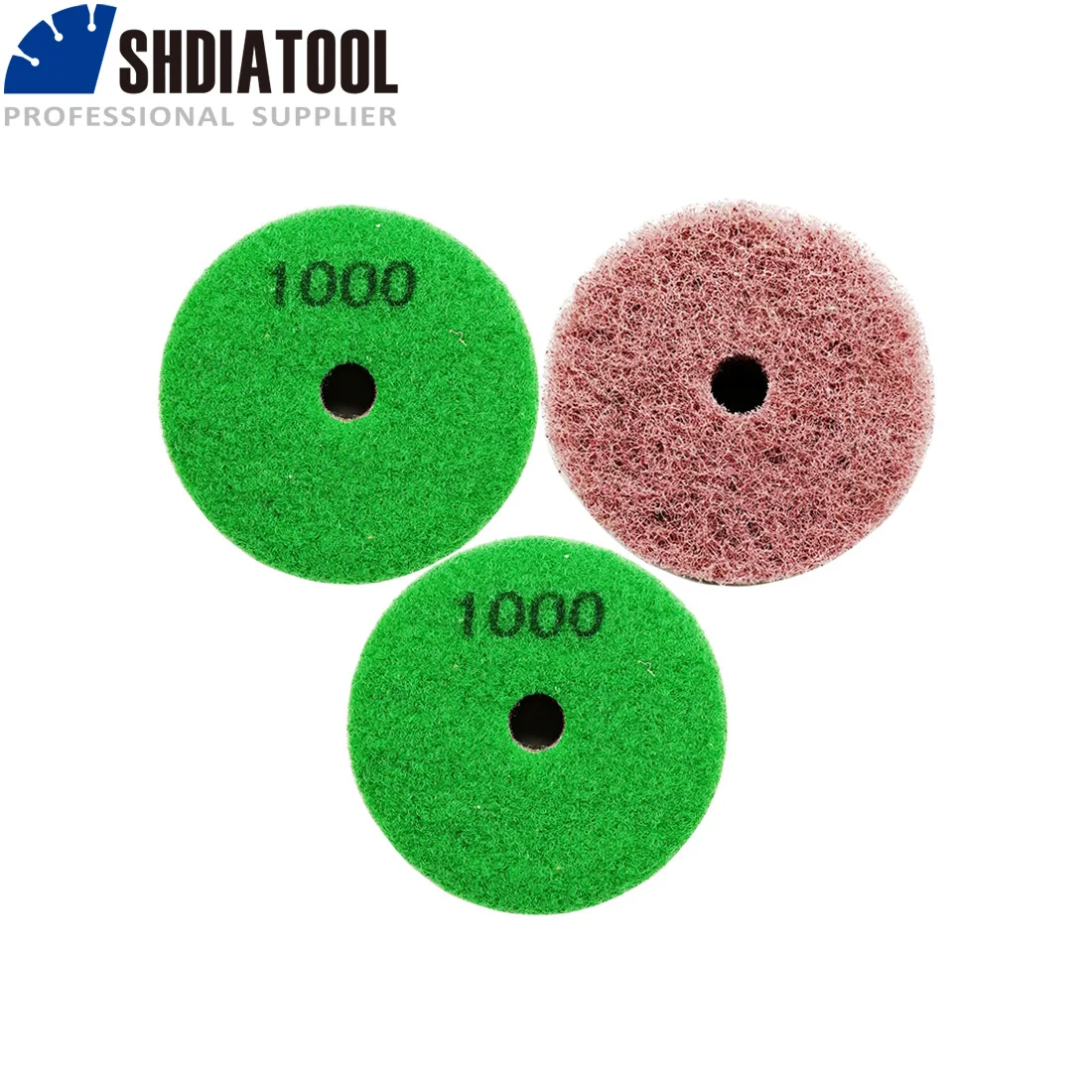 SHDIATOOL 3 قطعة/المجموعة 80 مللي متر الإسفنج الماس تلميع منصات ضياء 3 بوصة الرملي القرص ل يونة الحجارة الرخام الحجر الرملي تلميع