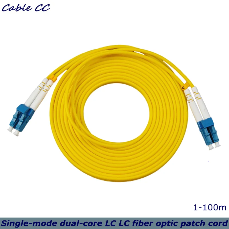 Single and Double LC to LC Fiber Patch Cords for Industrial-Grade Networks SM Duplex Single-mode Fiber 1m 10m 50m 100m