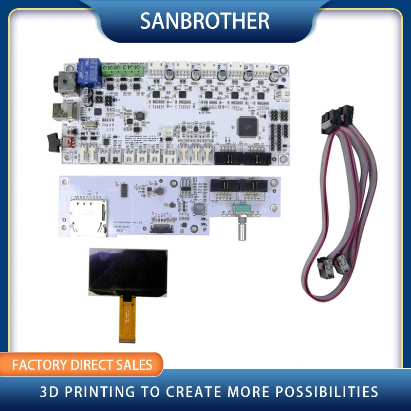 kit de pensao completa com tela lcd e placa mae um2 plus impressora 3d estendida parte faca voce mesmo painel de controle v214 01