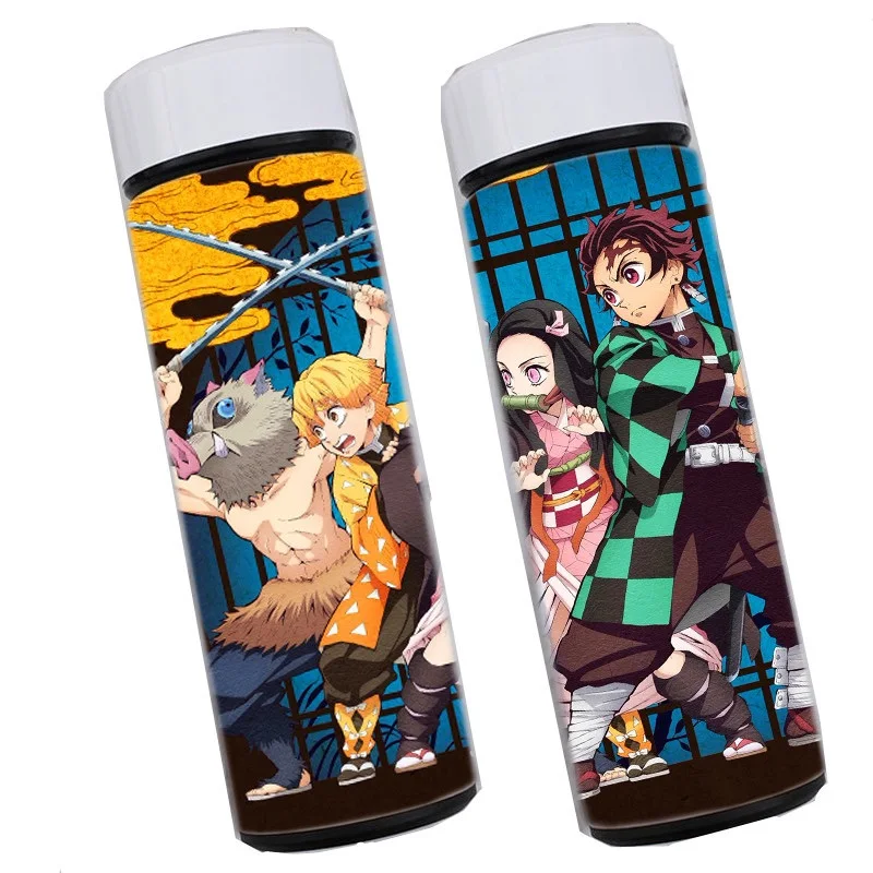 Customization Gift Japanese Anime Vacuum Cup Demon Slayer Kimetsu no Yaiba Akaza Vacuum Flask Kawaii Loli Cartoon Water Bottle