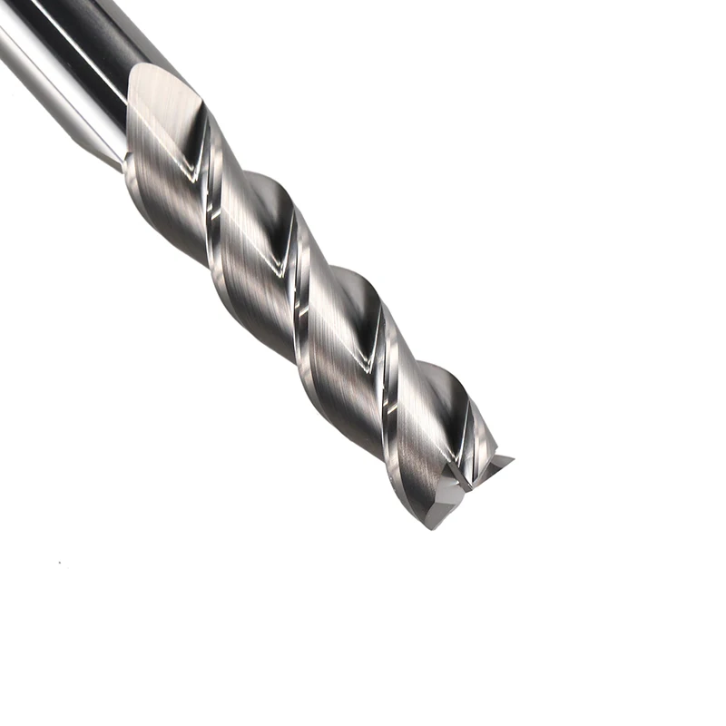 AL-3E AL-3EL 1-20mm solid carbide 3 flute flattened end mill with straight shank cnc milling cutter high precision