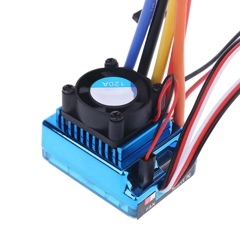 2023 New 120A Waterproof Sensorless Brushless Speed Controller ESC for RC Car