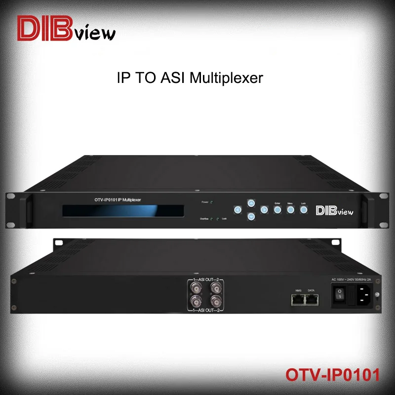 CATV Digital IPTV Headend IP Multiplexer EPG CA data broadcasting inserted 2 independent ASI output IP to ASI Multiplexer