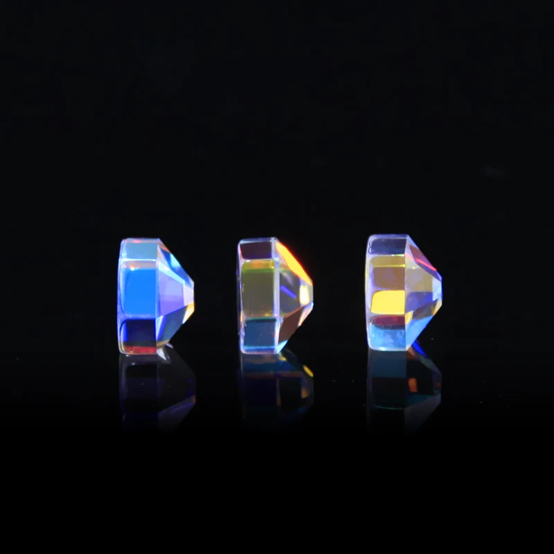 Dichroic Prism Six-Sided Bright Light  X-Cube Stained Glass Prisms Crafts for Decoration Polyhedron Glass  prism