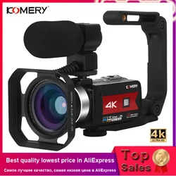 4K Professional Video Camera for Photography 56MP Youtube Live Stream Vlogging Webcam Camcorder WiFi Night Vision Recorder