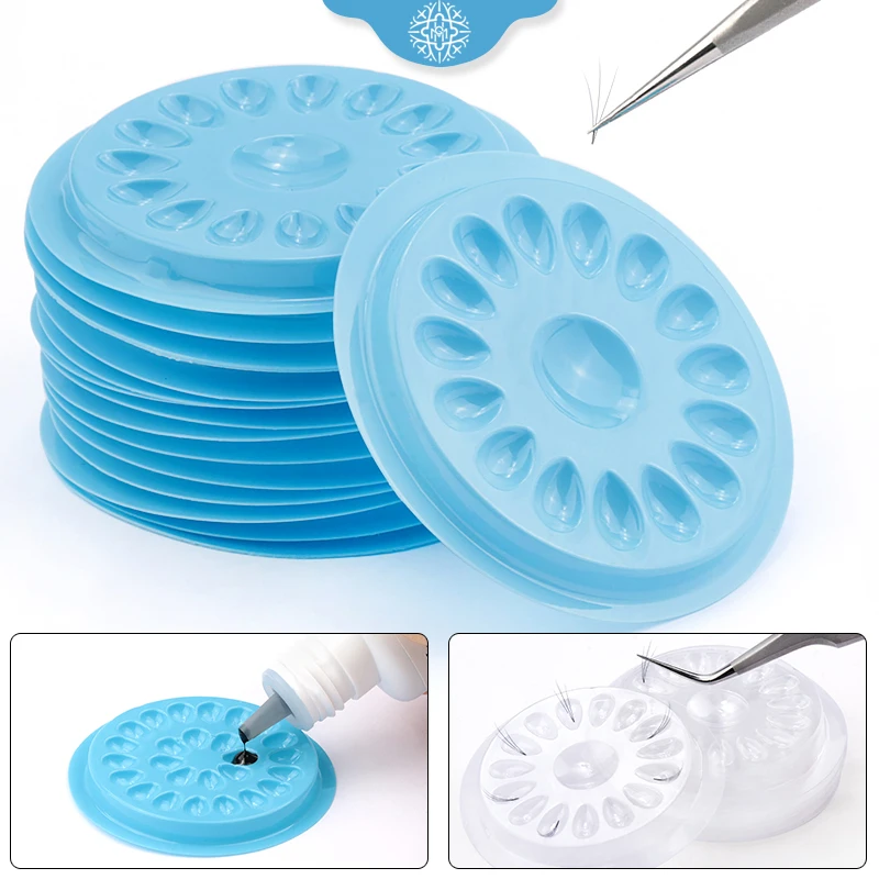 

Wholesale False Eyelashes Glue Holder Disposable Eyelash Extension Supplies Glue Rings Pallet Pads Plastic Gasket Makeup Tools
