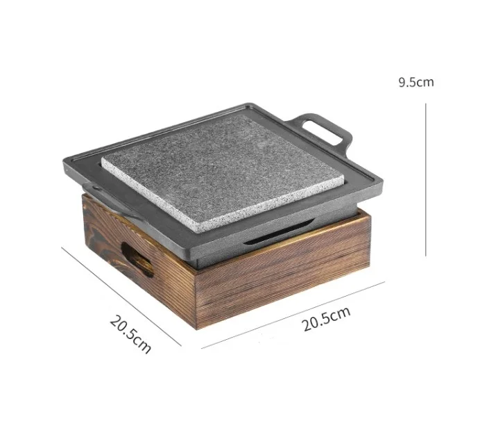 Minibarbecue grill table BBQ rock barbecue pan teppanyaki korean food western restaurant steakplate high temperature slate bbq p