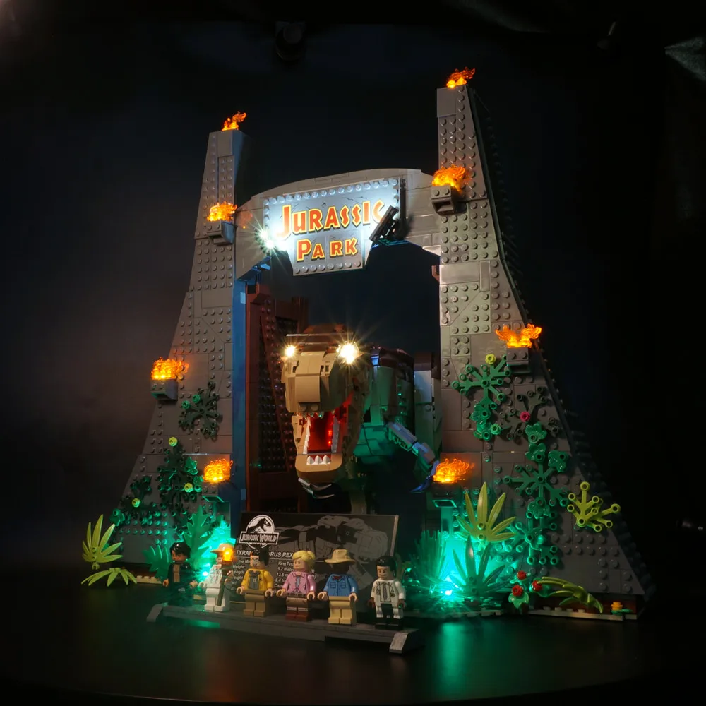 Kyglaring LED Light Kit For 75936 Jurassic World T. rex Rampage (only light included) dinosaur park