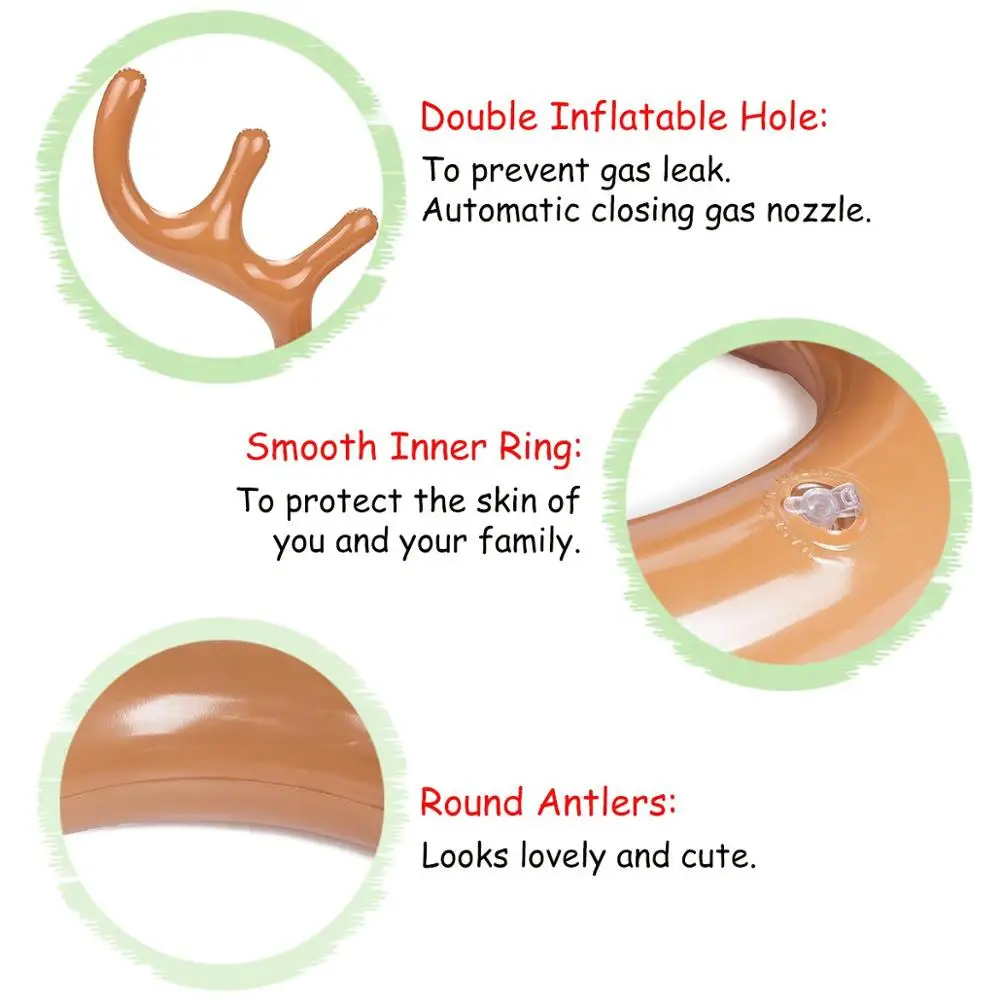 Bơm Hơi Tuần Lộc Nhung Nón Nhẫn Ném Vòng Tròn Đồ Chơi Vui Nhộn Santa Game Quà Giáng Tiệc Giáng Sinh Tung Trò Chơi