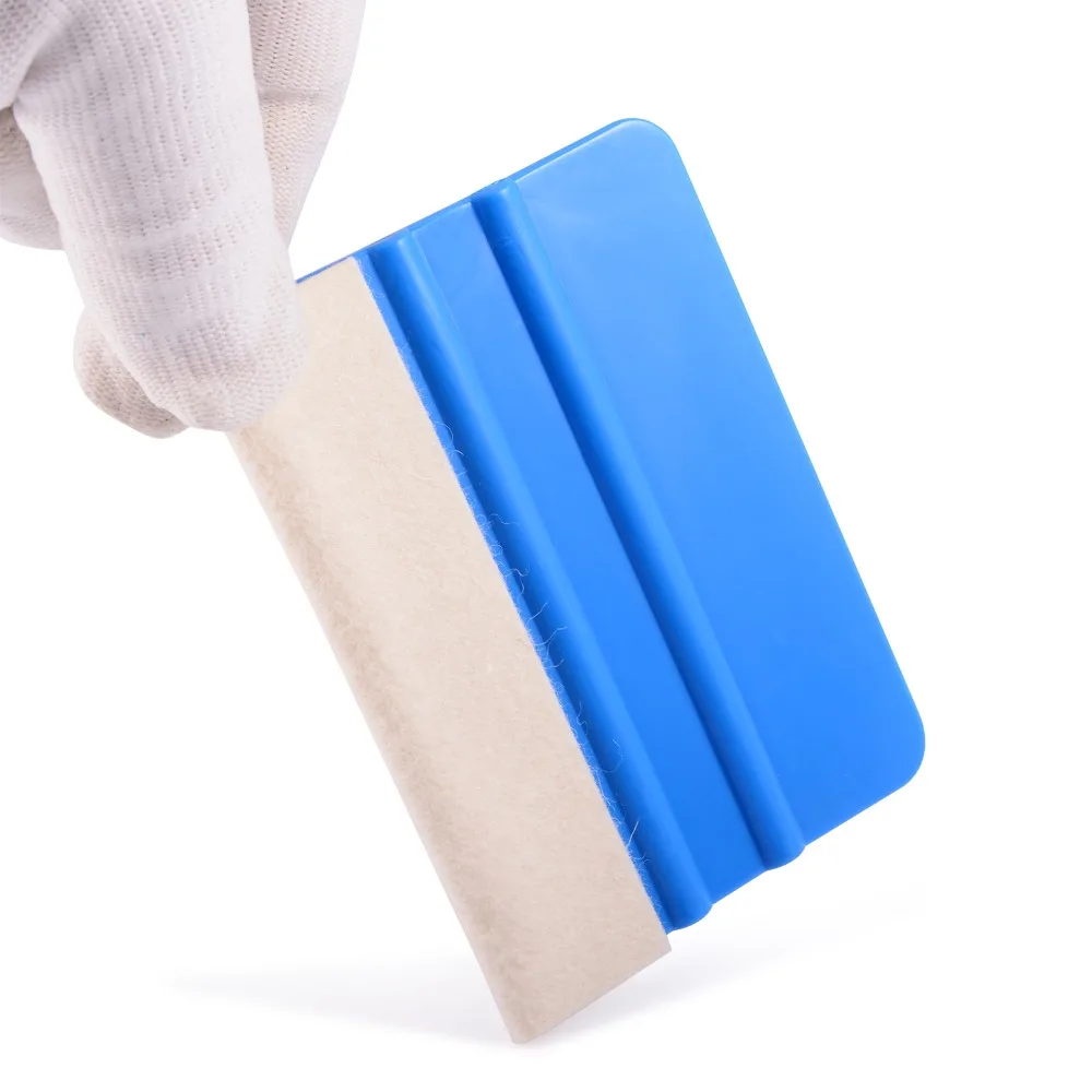 FOSHIO No-Scratch Wool Cloth Felt For Vinyl Film Wrapping Plastic Squeegee Cleaning Scraper Carbon Fiber Sticker Tinting Tools