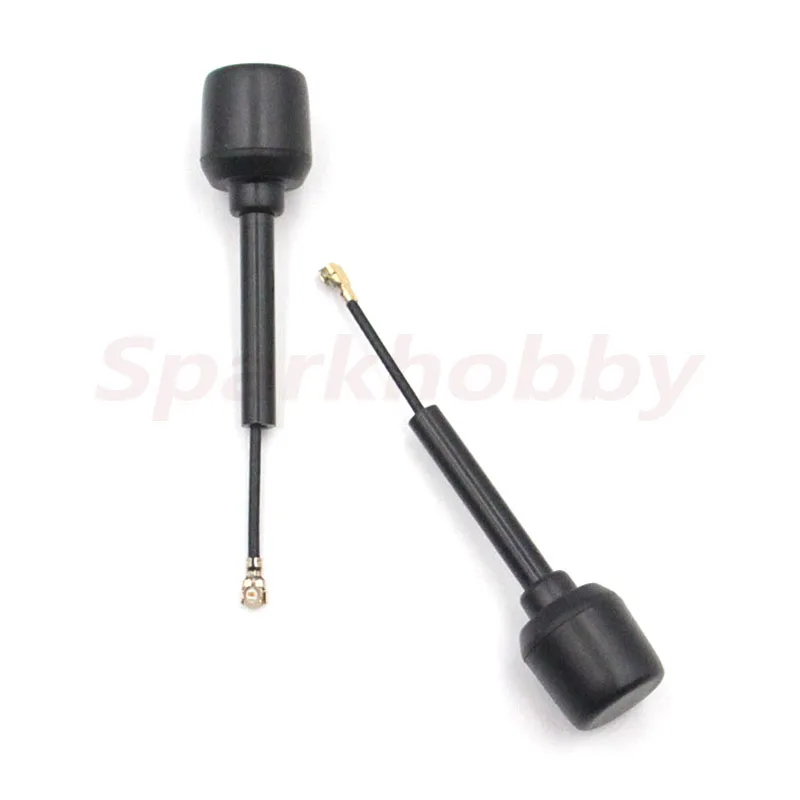 Happymodel-Antena Negra polarizada Circular Omni Lollipop de 5,8 GHz, RHCP LHCP, ángulo de 2.5DBi UFL / SMA / MMCX para Drones de carreras FPV