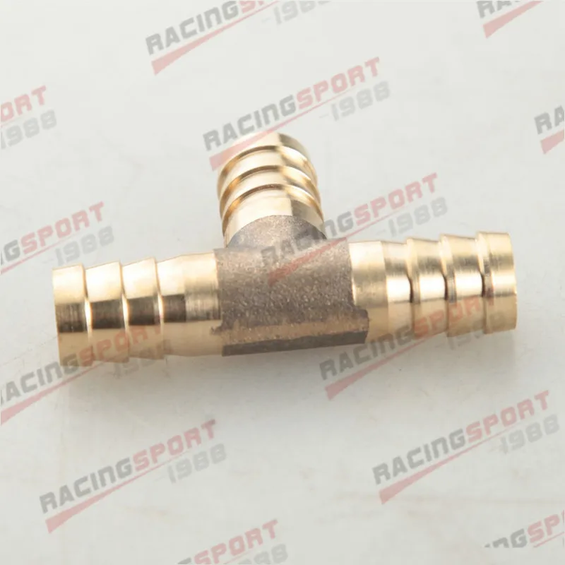 12mm Brass 3 Way T Piece Fuel Hose Joiner Tee Adapter Fitting