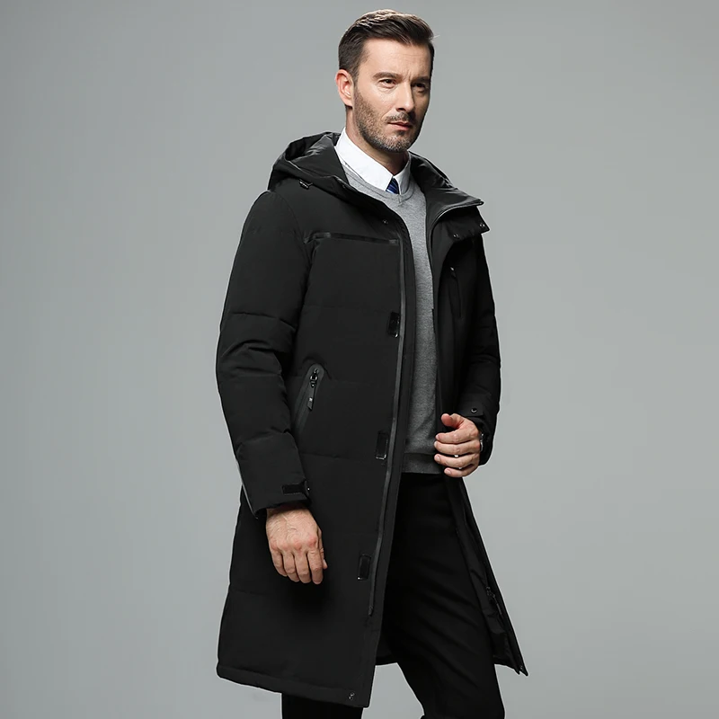 Down Winter Duck Jacket Men 2023 Waterproof Windproof Winter jacket Coat Solid Hooded Casual Outwear Clothing M-4XL