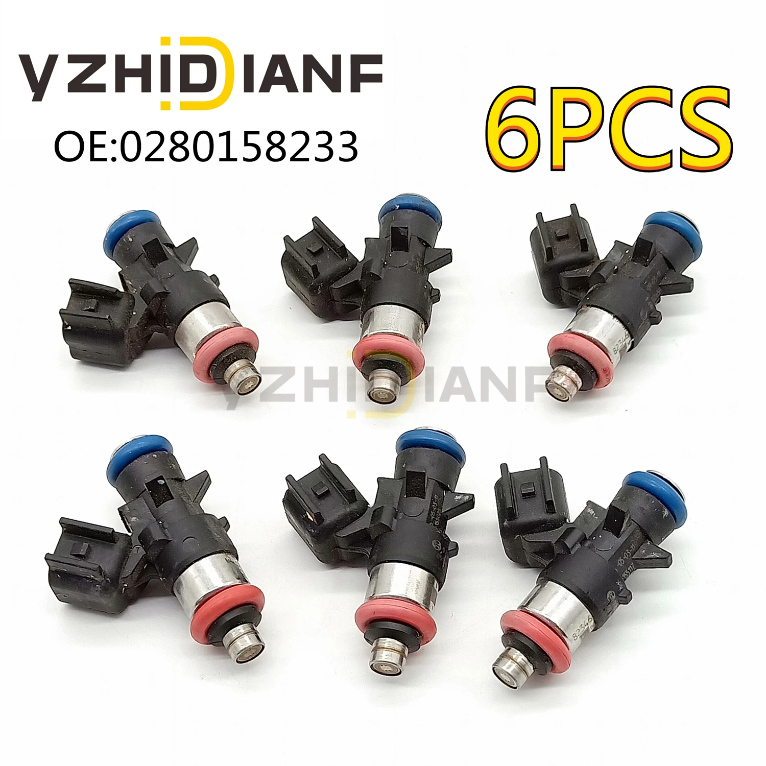 

6X OEM # 0280158233 0-280-158-233 0 280 158 233 Fuel Injectors nozzle for Chrysler- Dodge- Jeep- for Ram- Repair- Kit-