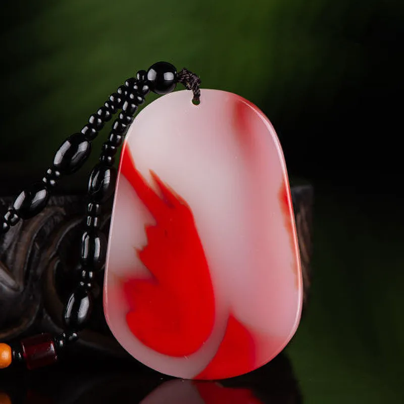 Xinjiang Gobi Chicken Blood Jade Pisces Pendant Has Been More Than Years Old. Happy Ever After Men and Women Necklace Pendant