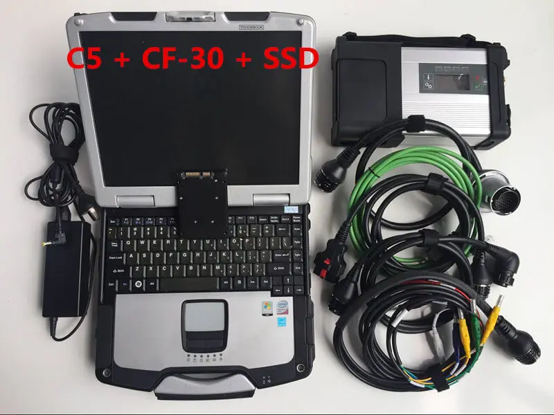 

hot selling MB Star C5 + 90% New Laptop CF30 4G + V2023.12 Software V-ediamo 5.01/D TS SD Connect obd2 auto diagnosis Full Set