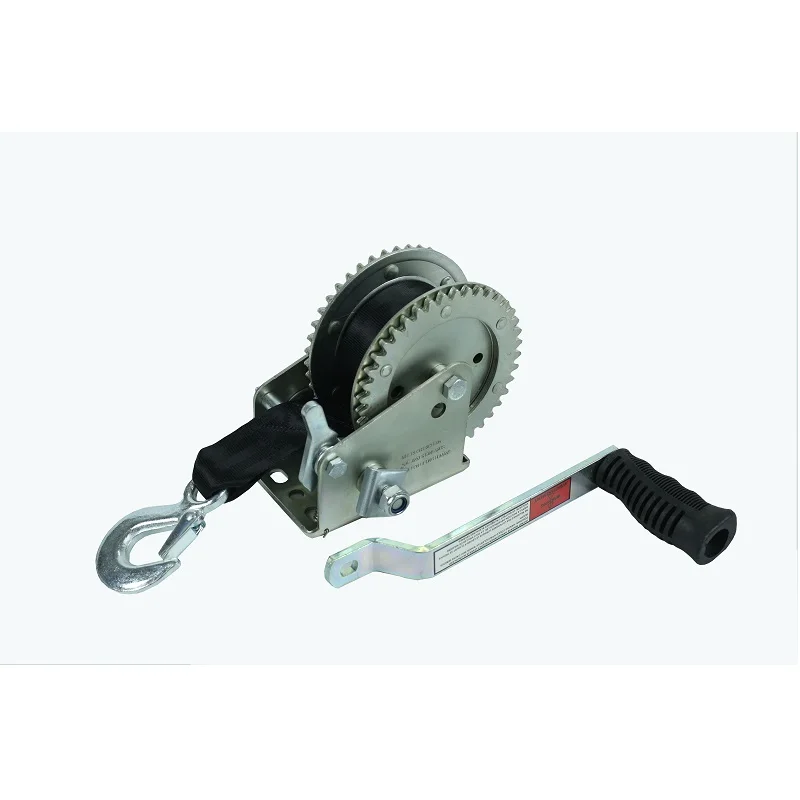 EgoTrailer Top quality Hand Winch 2000lbs/900KGS  6.1m Webbing Strap Car Boat Trailer winch