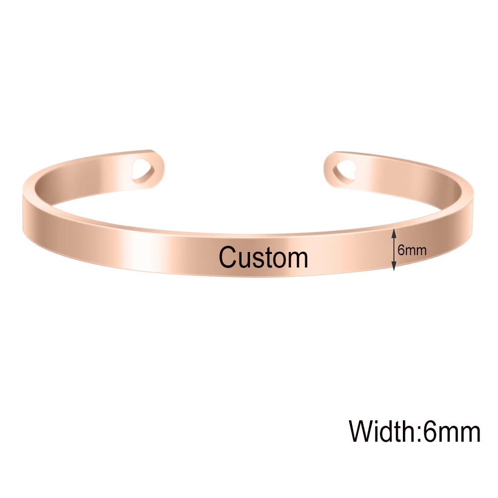 Custom Name Bracelet in Stainless Steel Cuff Bangle