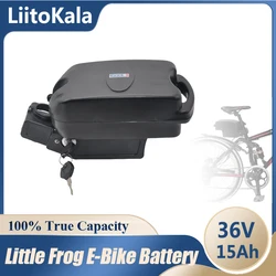 LiitoKala 36V 15Ah Electric Bicycle Battery Little Frog Under Seat Post Ebike Batteries Pack For 250W-500W Bafang Motor Kit