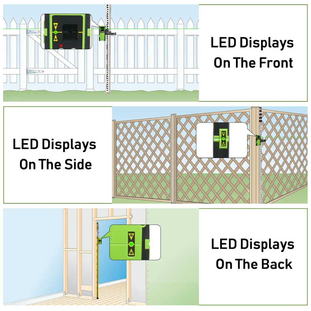 Fukuda Outdoor Pulse Mode Red or Green beam Line Laser Level Vertical And Horizontal Laser Detector or Receiver