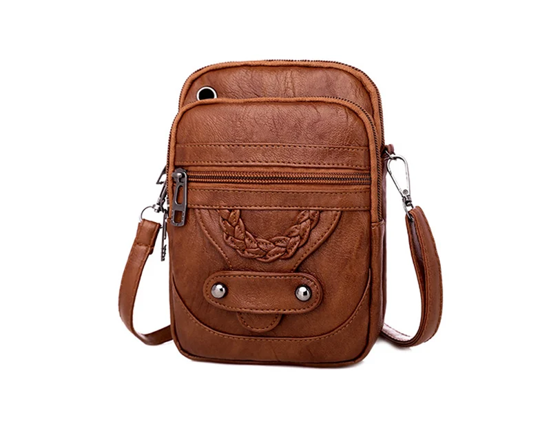 Vintage Pu Leder Umhängetaschen für Frauen kleine Cross body Telefon Geldbörse Handtasche Tasche weibliche Brieftaschen Tasche – Detail 19