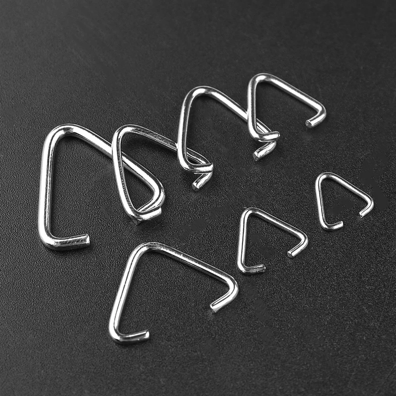 50-100pcs/lot Triangle Clasps Buckle Loops Jump Rings Split Rings Connectors Clasps Hooks For Jewelry Making Accessories