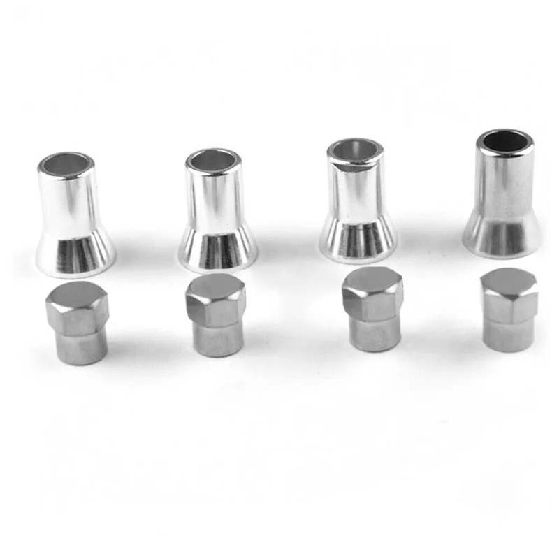 4pcs TR413 Chrome Car Truck Tire Wheel Tyre Valve Stem Hex Caps with Sleeve Covers Car Tire Wheel Accessories Universal Products