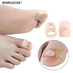 1Pair Ultra-thin Invisible Silicone Ingrown Toenail Correction Tool Ingrown Nail Treatment Elastic Straightening Brace Foot Care