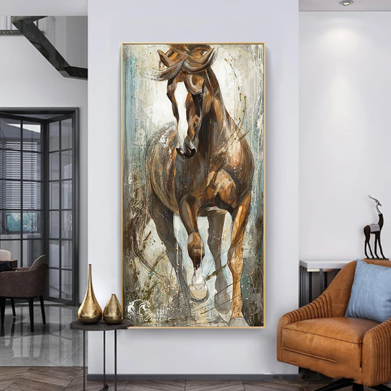 SELFLESSLY Vintage Horse Paintings Wall Decorative Pictures For Living Room Bedroom Canvas Prints Posters Animal Art Retro Art